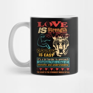 Love Is Strength. Anger Is Easy It’s A Lot Harder To Mug